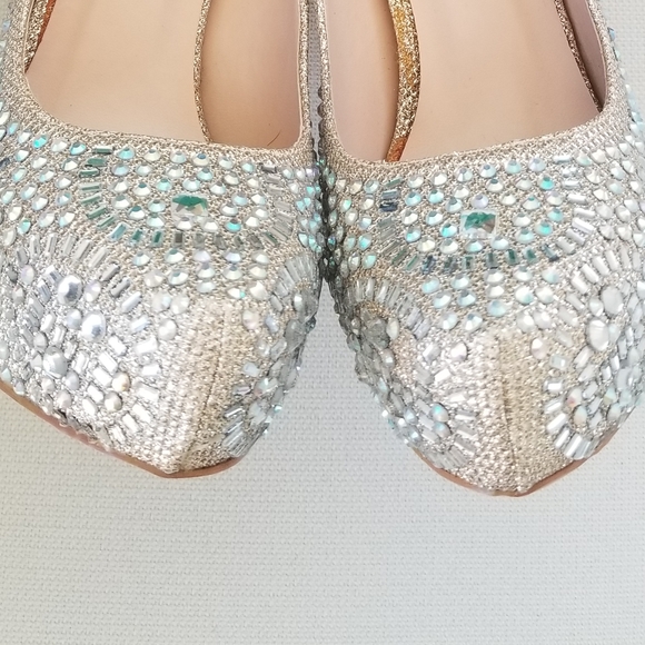 Lauren Lorraine Golden Nude Vanna 2 Platforms NWT - Picture 10 of 13